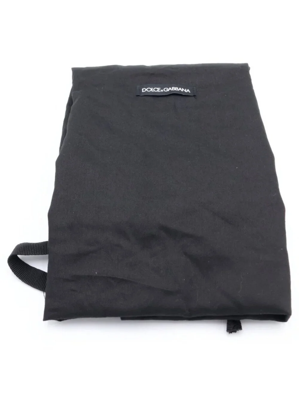 Dolce & Gabbana Rubberized Logo Small Nylon Shopping Bag Black